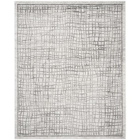SAFAVIEH Adirondack Power Loomed Large Rectangle Rugs, Silver and Ivory - 9 x 12 ft. ADR103B-9